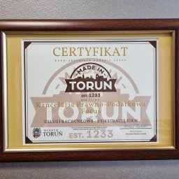 Certyfikat jakości usług Made in Toruń