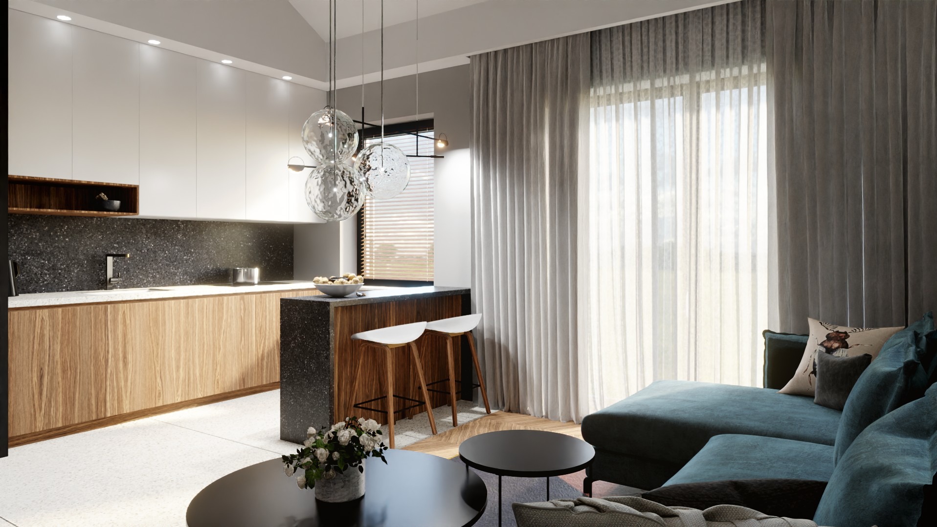 Salon z aneksem - mieszkanie inwestycyjne