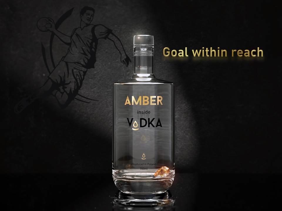 Amber inside Vodka