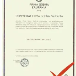Certyfikat firma godna zaufania