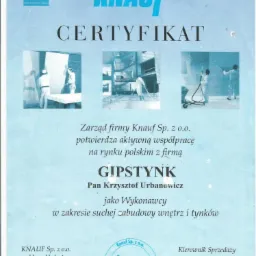 Certyfikat Knauf