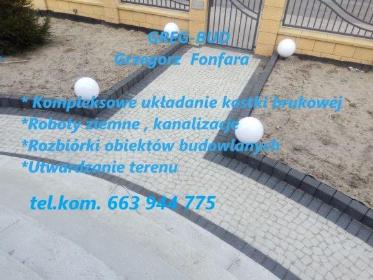 Zakład Usługowo-Budowlany Henryk Fonfara - Układanie kostki granitowej Dobrodzień