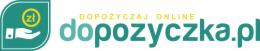 Logo firmy pożyczkowej dopozyczka.pl z ikoną ręki i złotówki, oferującej pożyczki online w Warszawie. Zielono-żółta kolorystyka, nowoczesny design.