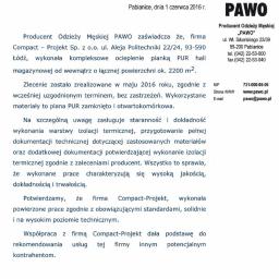 Producent Odzieży Męskiej PAWO - referencje