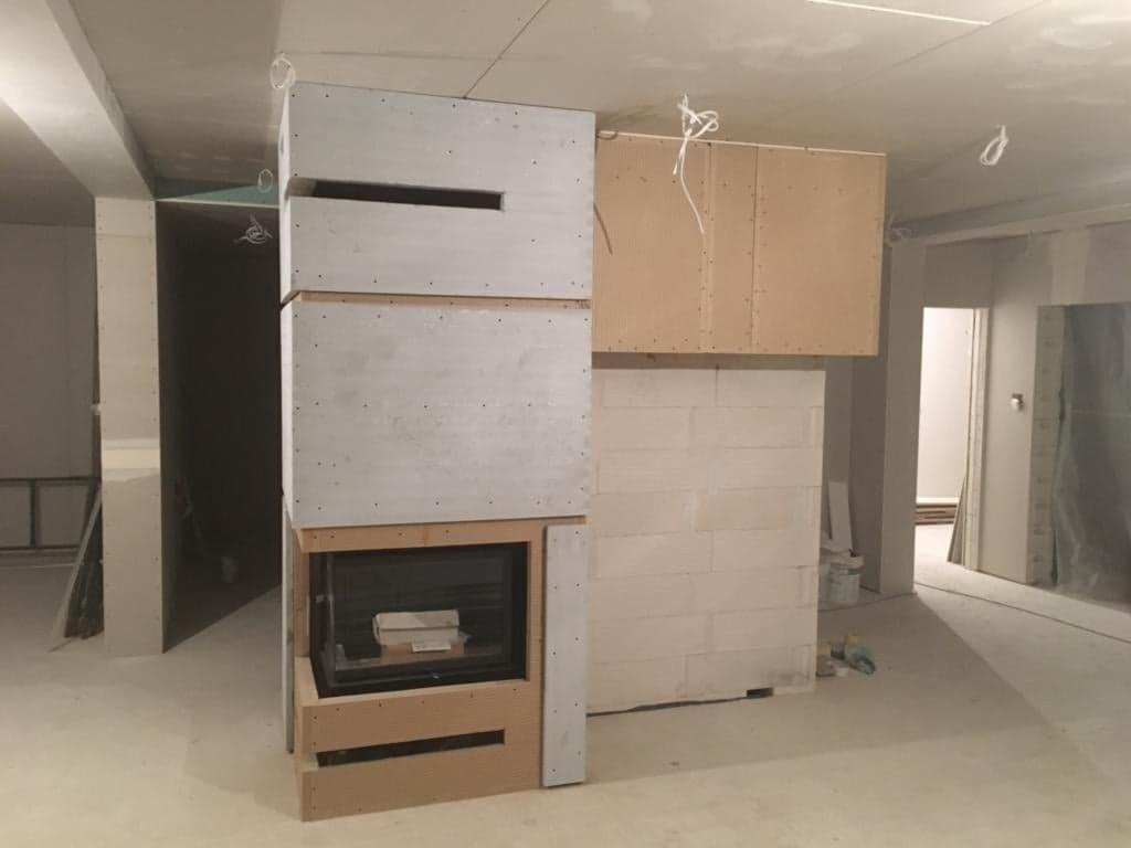 Kominek narożny lewostronny - realizacja montażu