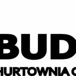 Logo firmy BUDMANN, hurtowni chemii budowlanej. Składa się z czarnych kwadratów z jednym żółtym w lewym górnym rogu oraz napisu BUDMANN i Hurtownia Chemii Budowlanej.