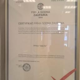 certyfikat FIRMA GODNA ZAUFANIA