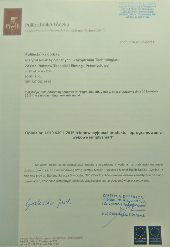 Opinia o innowacyjności