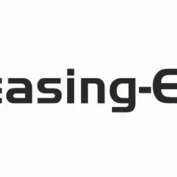 Logo firmy Leasing-Experts z czerwonym okręgiem po lewej stronie i trzema białymi słupkami wewnątrz okręgu.