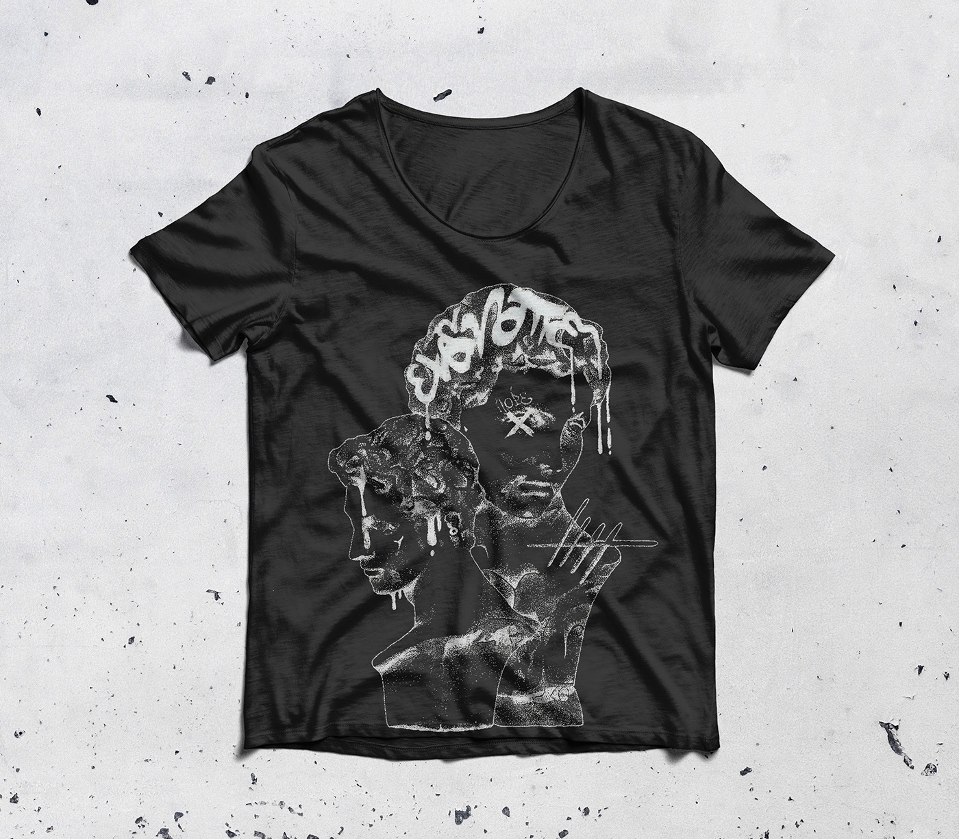 Projekt nadruku na koszulkę.