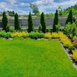 Ogród w liniach prostych.