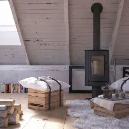 Projekt wnętrza na poddaszu kamienicy