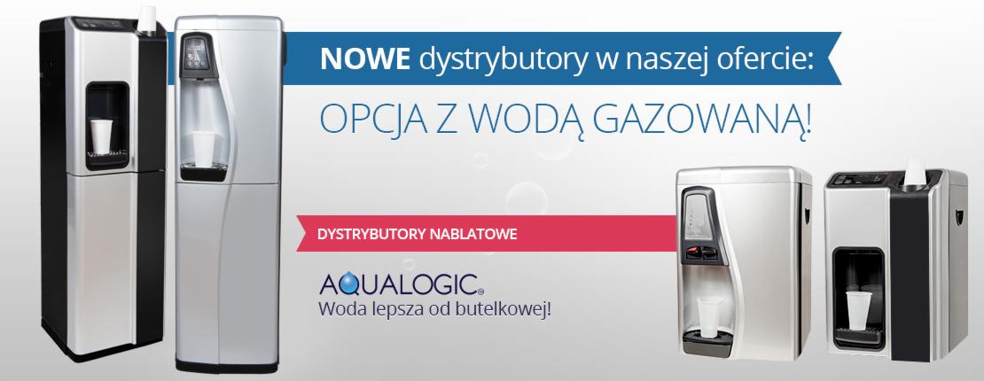 Oferta dystrybutorów wody Aqualogic: stojące i nablatowe, z opcją wody gazowanej. Promocja na dystrybutory do biura i domu. Woda lepsza od butelkowej.