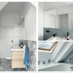 Łazienka w mieszkaniu na poddaszu