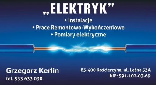 ELEKTRYK - instalacje, prace remontowo-wykończeniowe - Firmy budowlane Kościerzyna