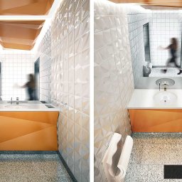 NINE ATELIER Architekt Wnętrz Poznań projekt wnętrz toalety publicznej
