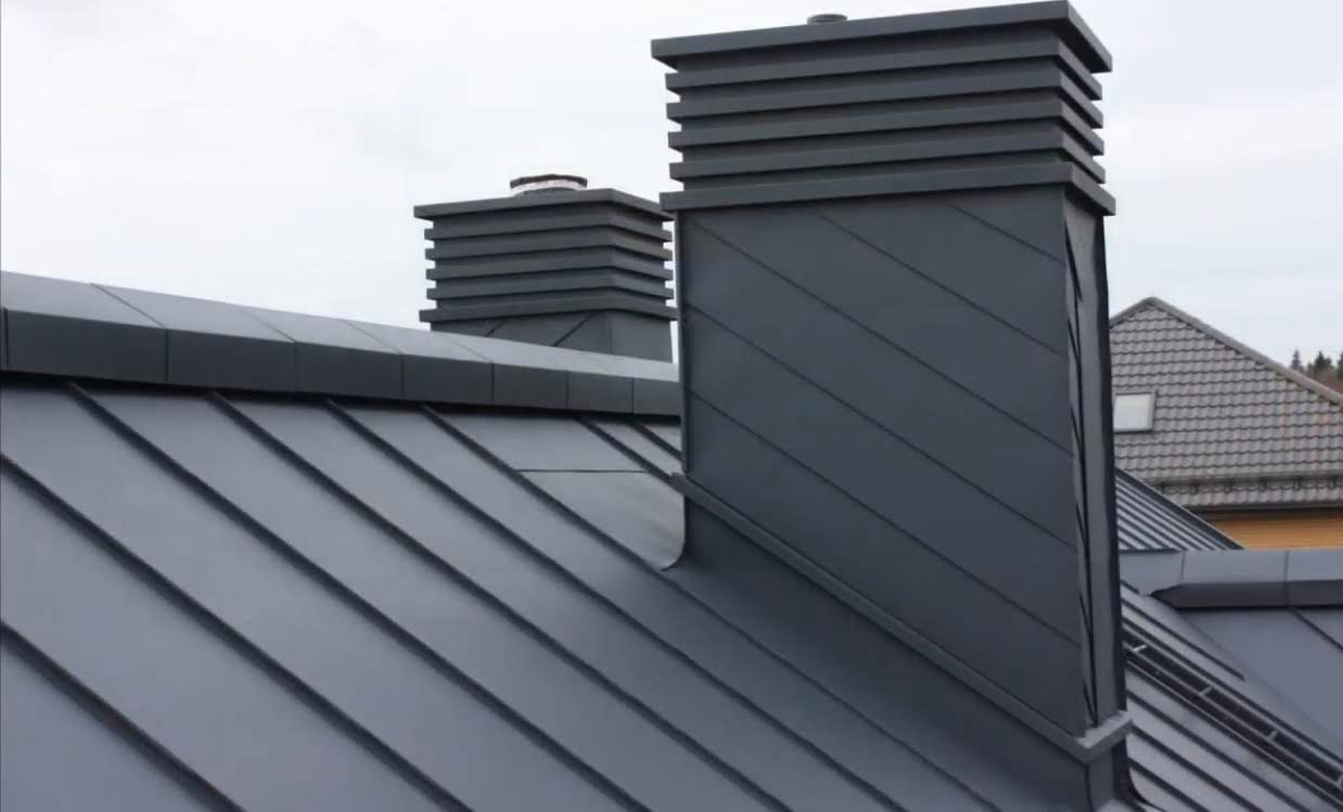 Taki daszek na rąbek stojący +kominy inne niż wszystkie