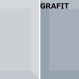 Euroglazura-Terakota Sp.z o.o. - Dwa kwadratowe panele ścienne: jasnoszary 'Grys' i ciemniejszy 'Grafit', prezentowane w minimalistycznym ujęciu, ukazujące subtelne różnice w odcieniach szarości.
