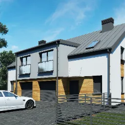 Budynek mieszkalny w zabudowie bliźniaczej - Raciborowice, Kraków.