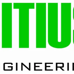 Logo firmy CITIUS ENGINEERING z nazwą CITIUS zapisaną dużymi, zielonymi literami nad napisem ENGINEERING w czarnych, mniejszych literach.