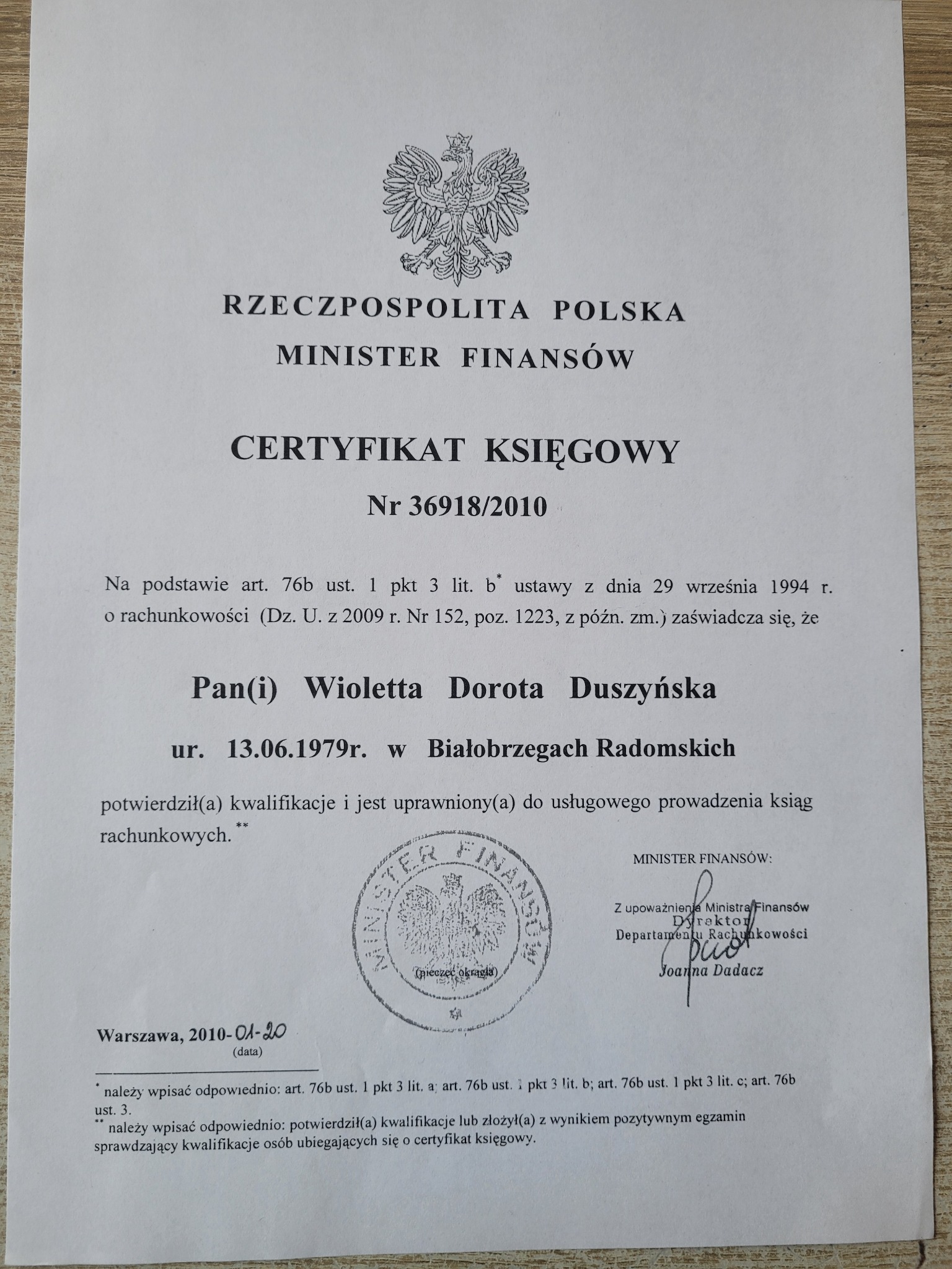 Jesteśmy certyfikowanym biurem rachunkowym