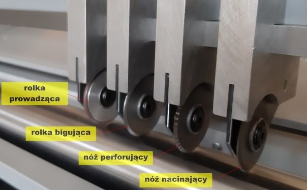 Narzędzia wykorzystywane w nacinarce (rycówce).