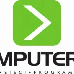 Logo firmy Computerbis z zielonym kwadratem zawierającym białą strzałkę w prawo, poniżej nazwa firmy i hasło: serwis, sieci, programowanie.