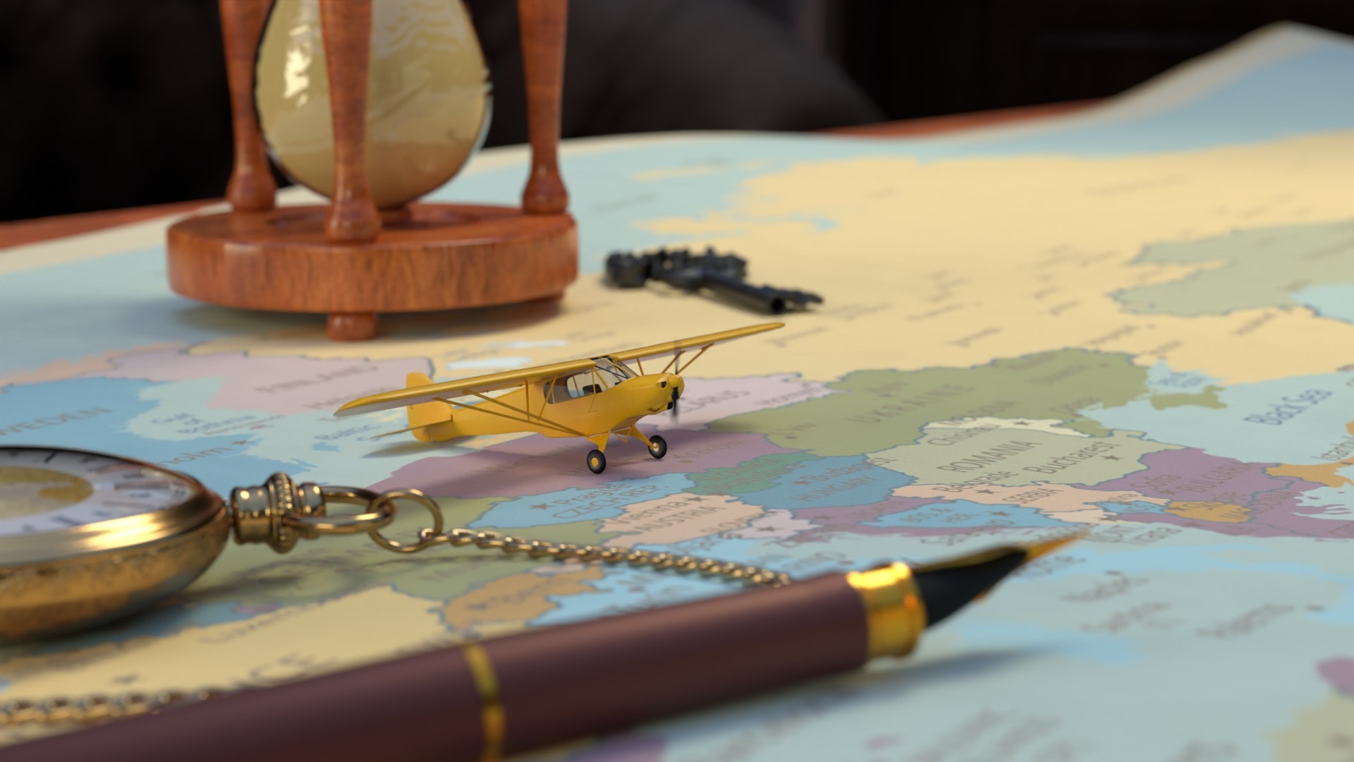 Kadr z animacji o podróżach -animacja