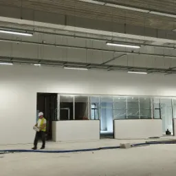 Szpachlowanie i malowanie natryskowe hali w Opolu