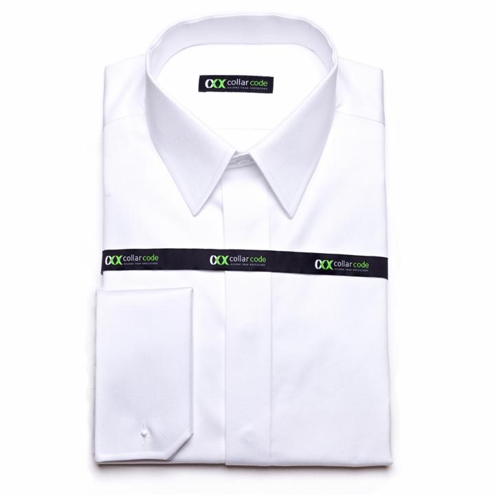 klasyczna biała koszula na spinki