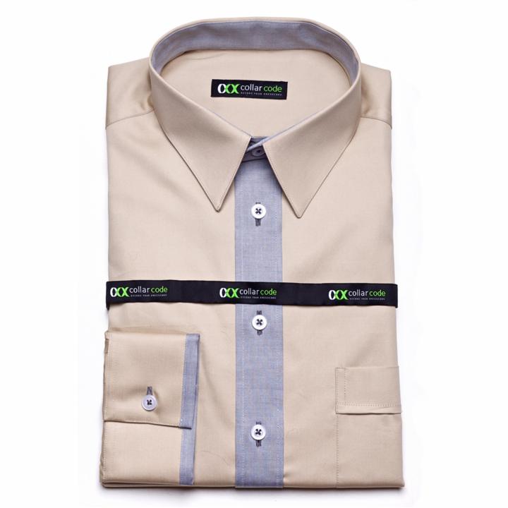 Koszula własnego projektu z kontrastową plisą