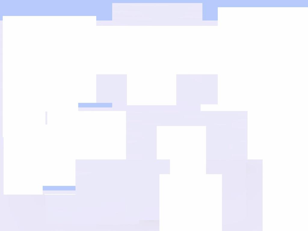 Schemat konstrukcji stalowej hali w odcieniach bieli i błękitu, przedstawiający uproszczony plan budynku.