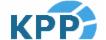 Niebieskie logo KPP z abstrakcyjnym symbolem graficznym nad literami.