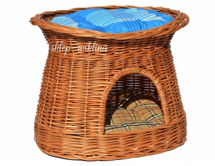 Budka dla psa kota z wikliny