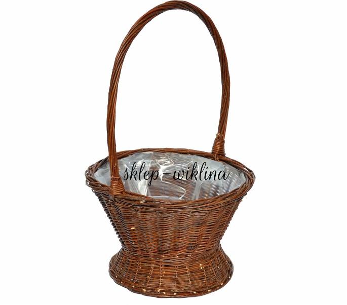 Kosz na kwiaty z wikliny