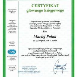 Certyfikat głównego księgowego SKWP