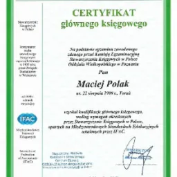 Certyfikat głównego księgowego SKWP