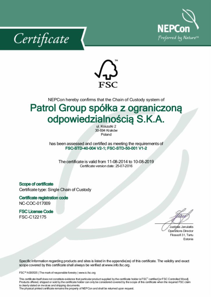 Patrol Group Spółka z ograniczoną odpowiedzialnością S.K.A. Kraków ...