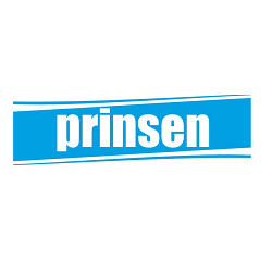 Logo firmy Prinsen na niebieskim tle.