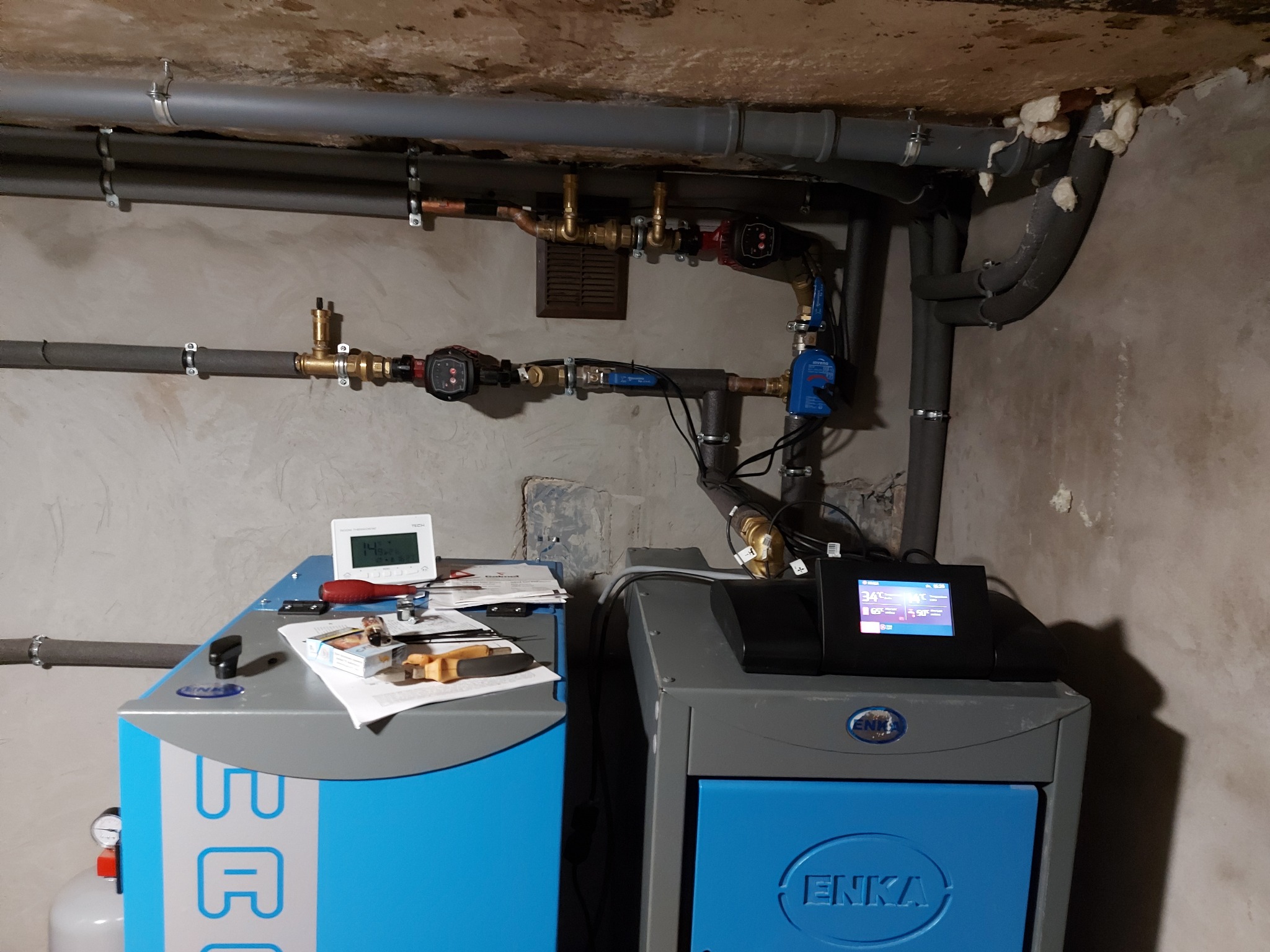 Kotłownia z Kotłem na Pellet Marki Enka