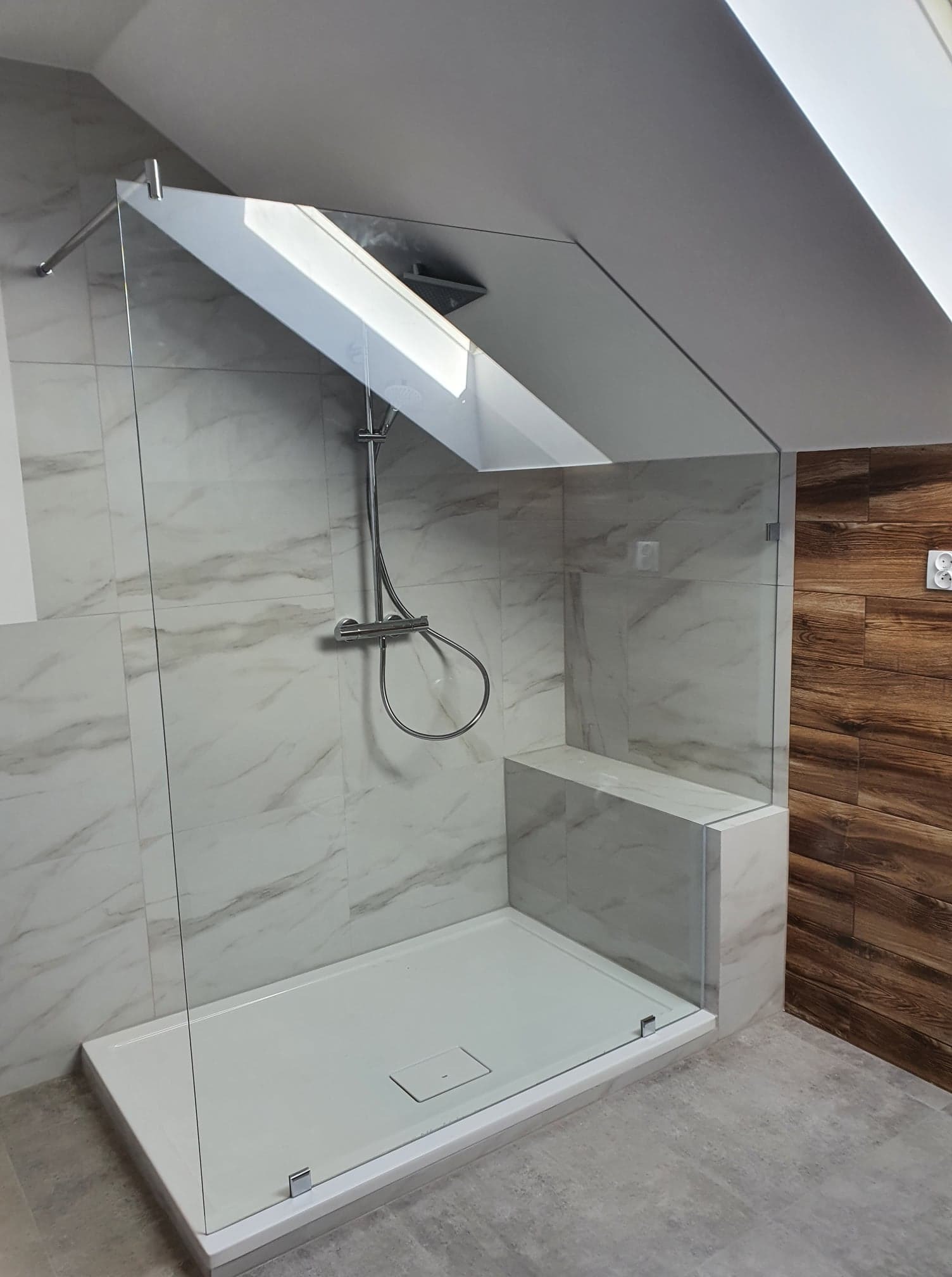 szkło 8 mm wraz okuciami kolor chrom