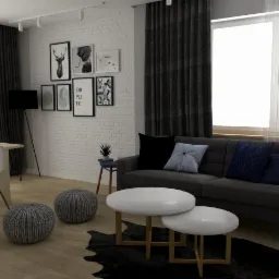 salon w stylu skandynawskim