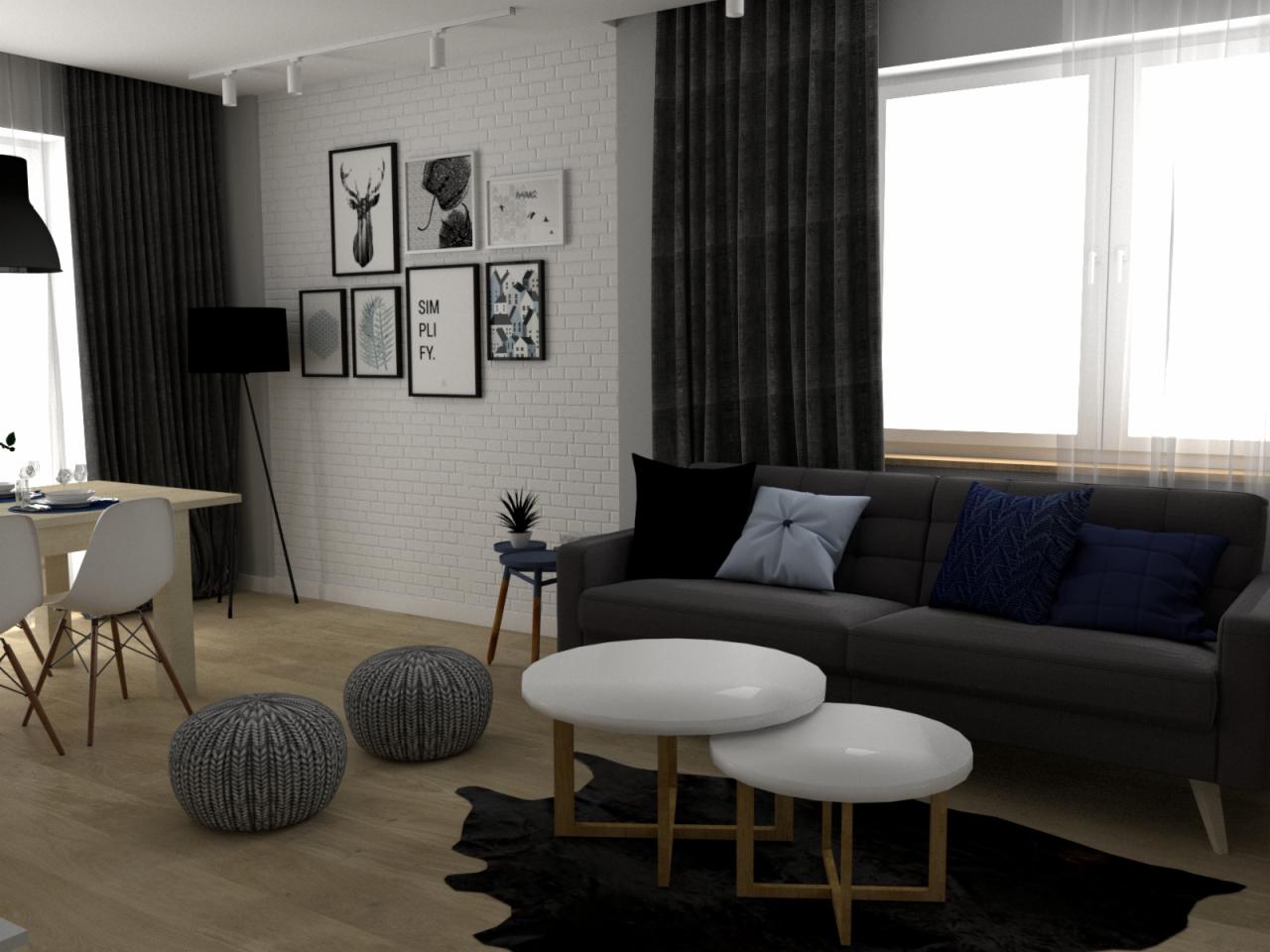 salon w stylu skandynawskim