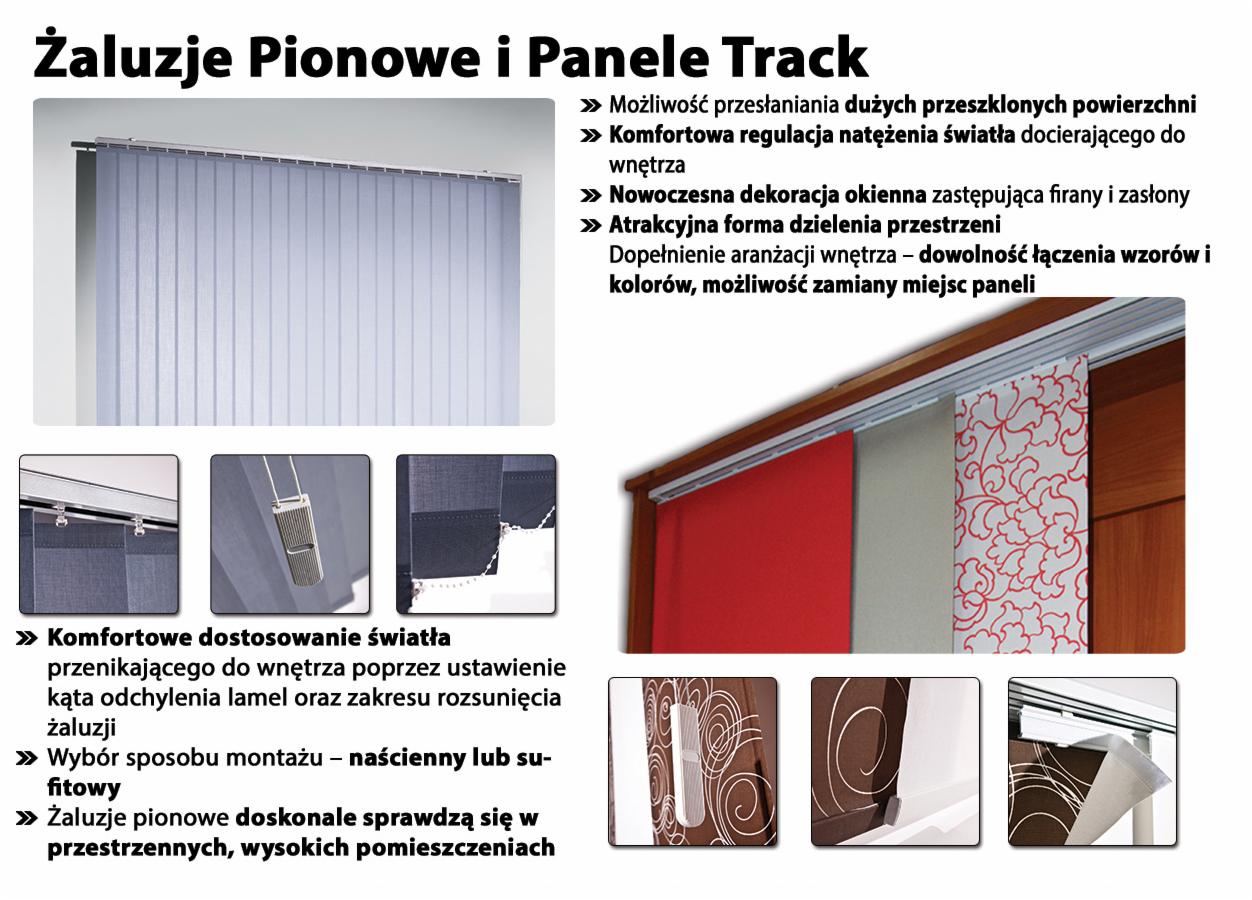 Żaluzje PIONOWE | Panele TRACK