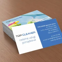 Projekt wizytowek dla firmy TOP-CLEANER