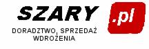 Logo firmy informatycznej Szary.pl oferującej doradztwo, sprzedaż i wdrożenia.