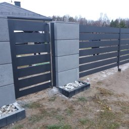 Beton architektoniczny + ogrodzenie aluminiowe