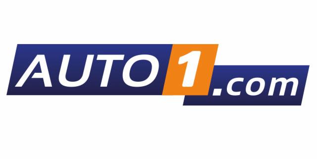Logo firmy AUTO1.com z białym napisem na granatowym tle, z pomarańczowym kwadratem z białą cyfrą 1.