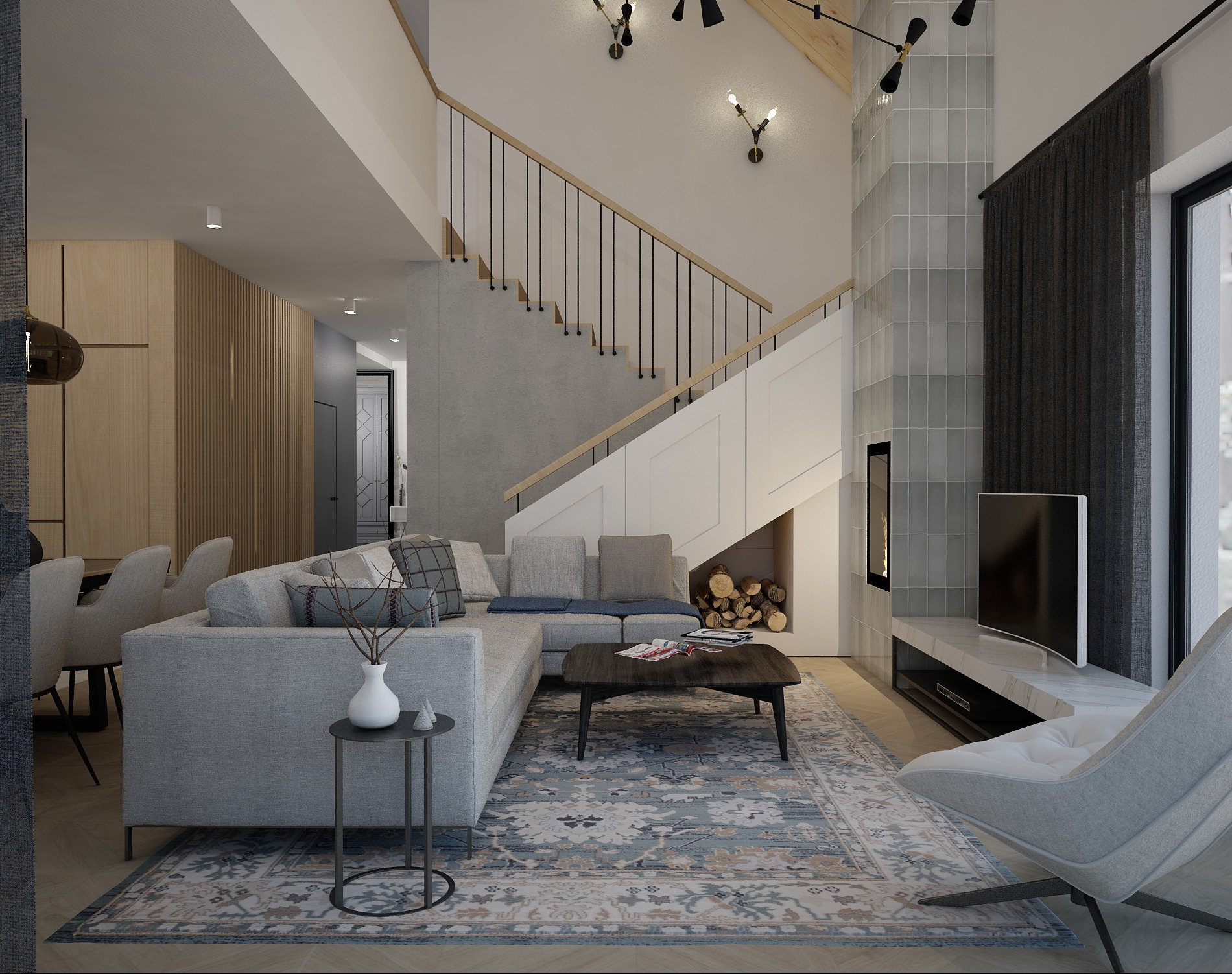 Projekt wnętrza w okolicach Białegostoku.