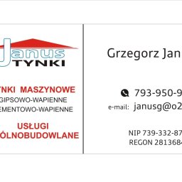 Janus Tynki - Usługi tynkarskie i ogólnobudowlane Grzegorz Janus - Pierwszorzędne Tynki Maszynowe Olsztyn